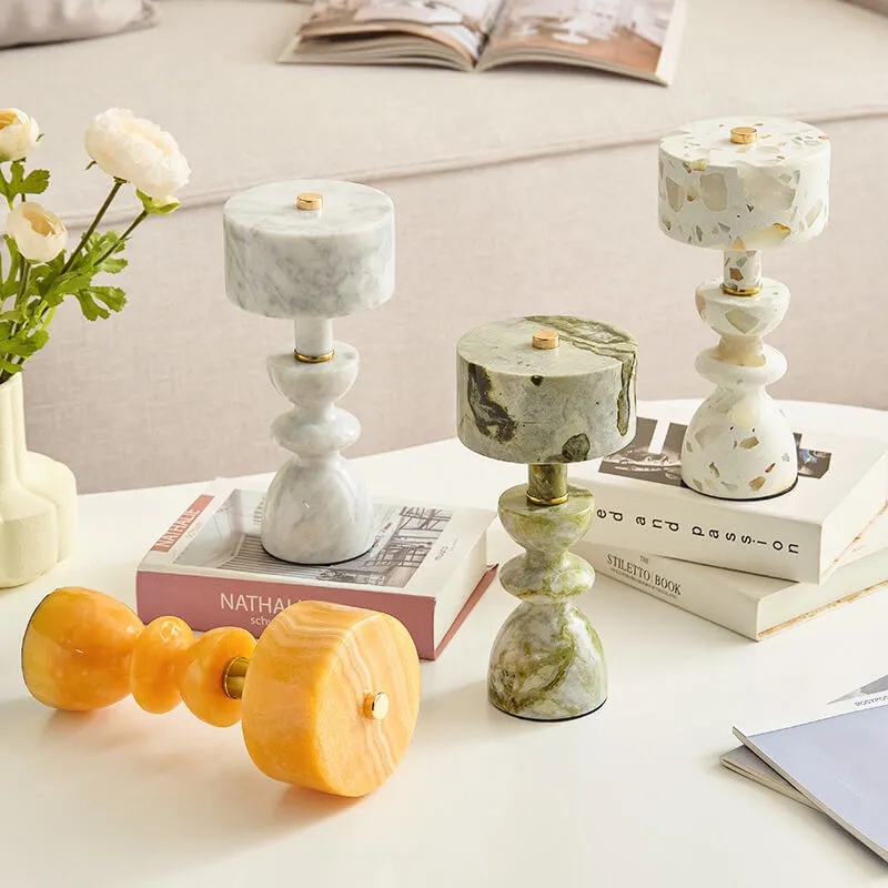 Modern Minimalist Iron Marble USB LED Table Lamp