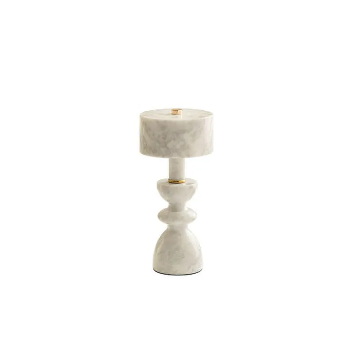 Modern Minimalist Iron Marble USB LED Table Lamp