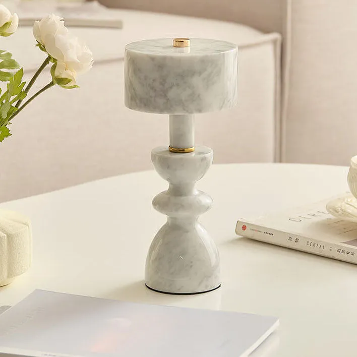 Modern Minimalist Iron Marble USB LED Table Lamp