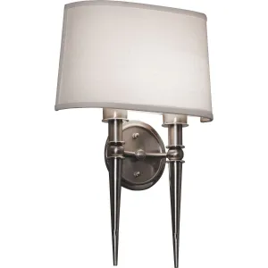 Montrose 13 in. LED Armed Sconce Satin Nickel Finish Cream Shade