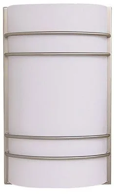 Monument Decorative Wall Sconce Brushed Nickel With Accents 7-3/8 Inch  Uses (2) 26-Watt Fluorescent Gu24 Base Lamps