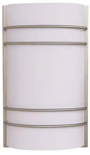 Monument Decorative Wall Sconce Brushed Nickel With Accents 7-3/8 Inch  Uses (2) 26-Watt Fluorescent Gu24 Base Lamps