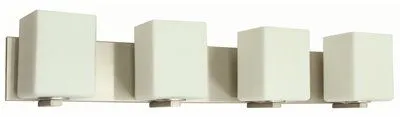 Monument Vanity Fixture Brushed Nickel 30 X 5 X 5-7/8 Inch  Uses (4) 60-Watt Incandescent Medium Base Lamps
