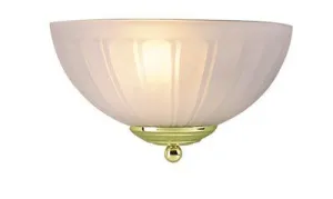 Monument Wall Sconce Frosted Glass Polished Brass 10 X 5-1/2 Inch  Uses (1) 60-Watt Incandescent Medium Base Lamp
