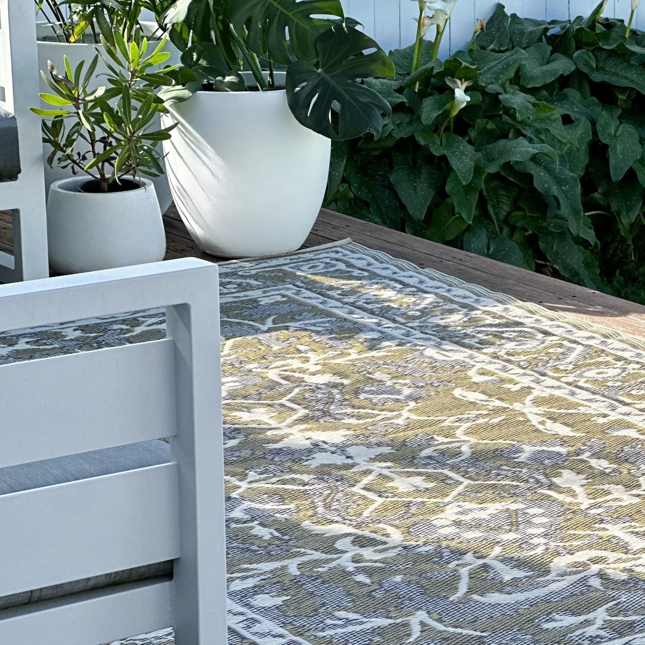 Nain Beige Recycled Plastic Reversible Large Outdoor Rug