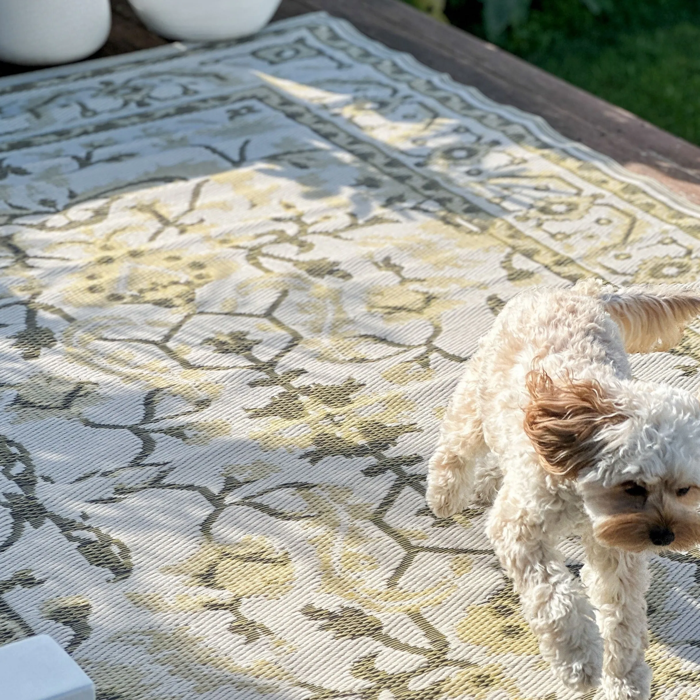 Nain Beige Recycled Plastic Reversible Large Outdoor Rug