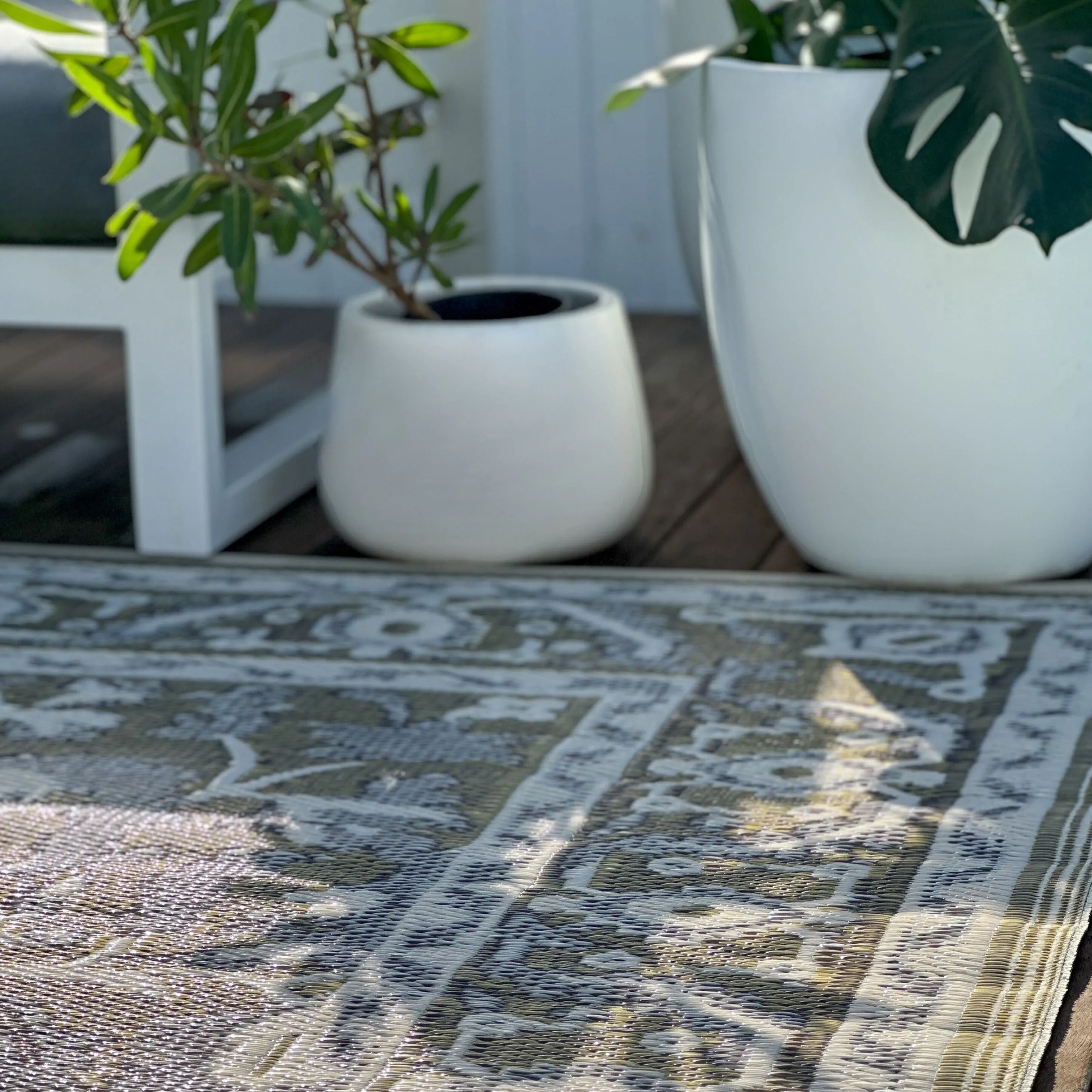 Nain Beige Recycled Plastic Reversible Large Outdoor Rug