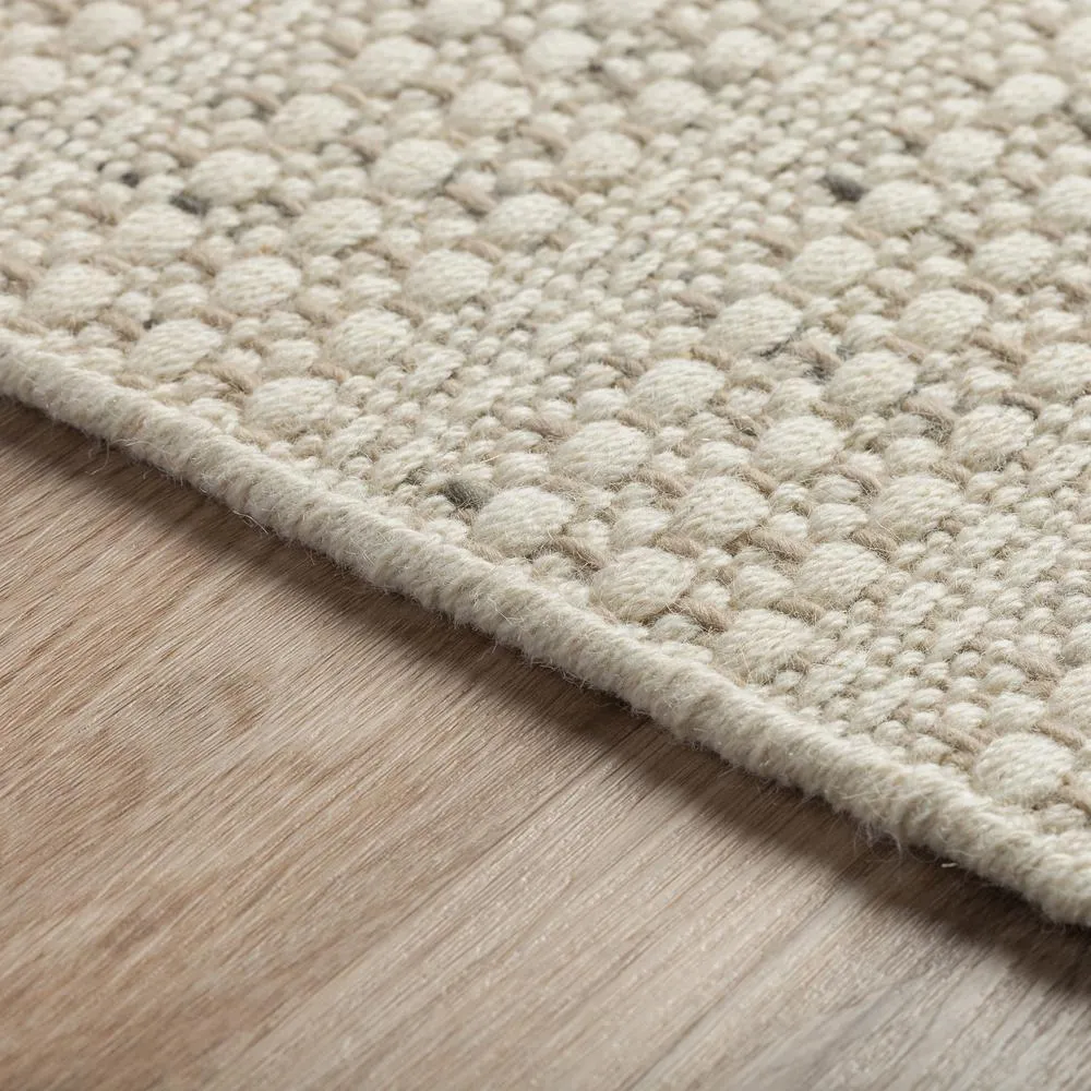 Nepal | Ivory Large Modern Circle Round Rug 4' x 4' Round Rug