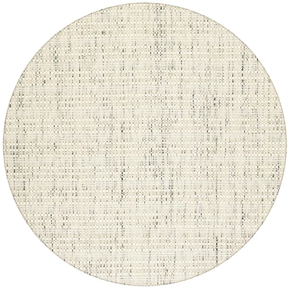 Nepal | Ivory Large Modern Circle Round Rug 4' x 4' Round Rug