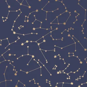 Novogratz Constellations Navy Peel and Stick Wallpaper