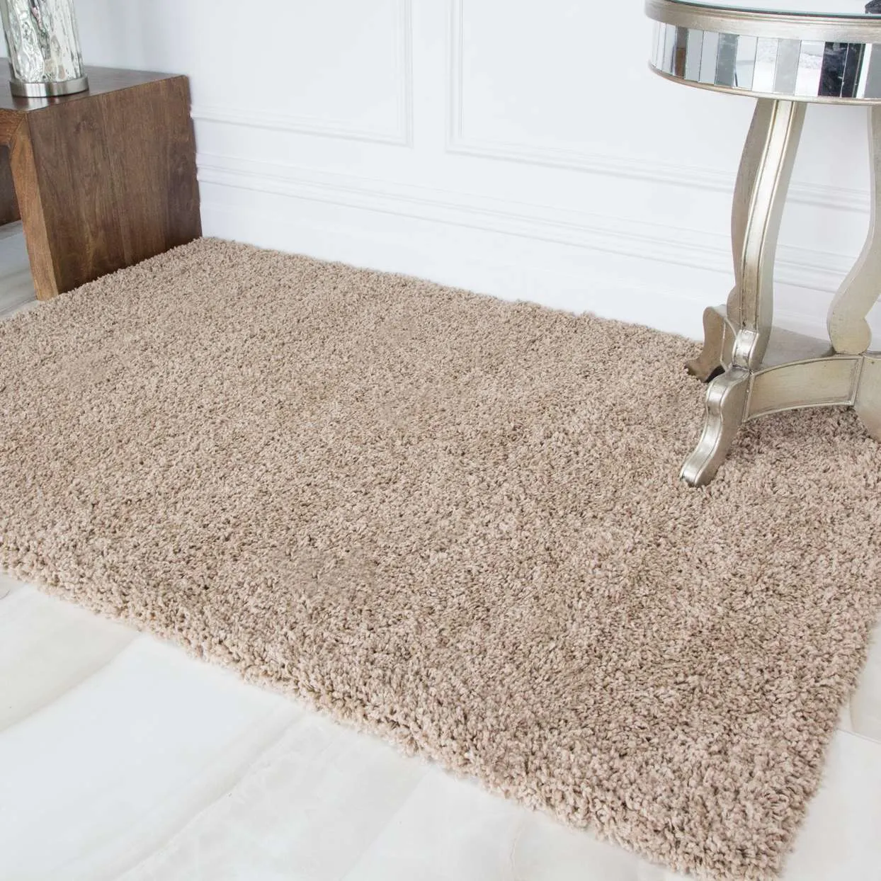 Oatmeal Shaggy Runner Rug