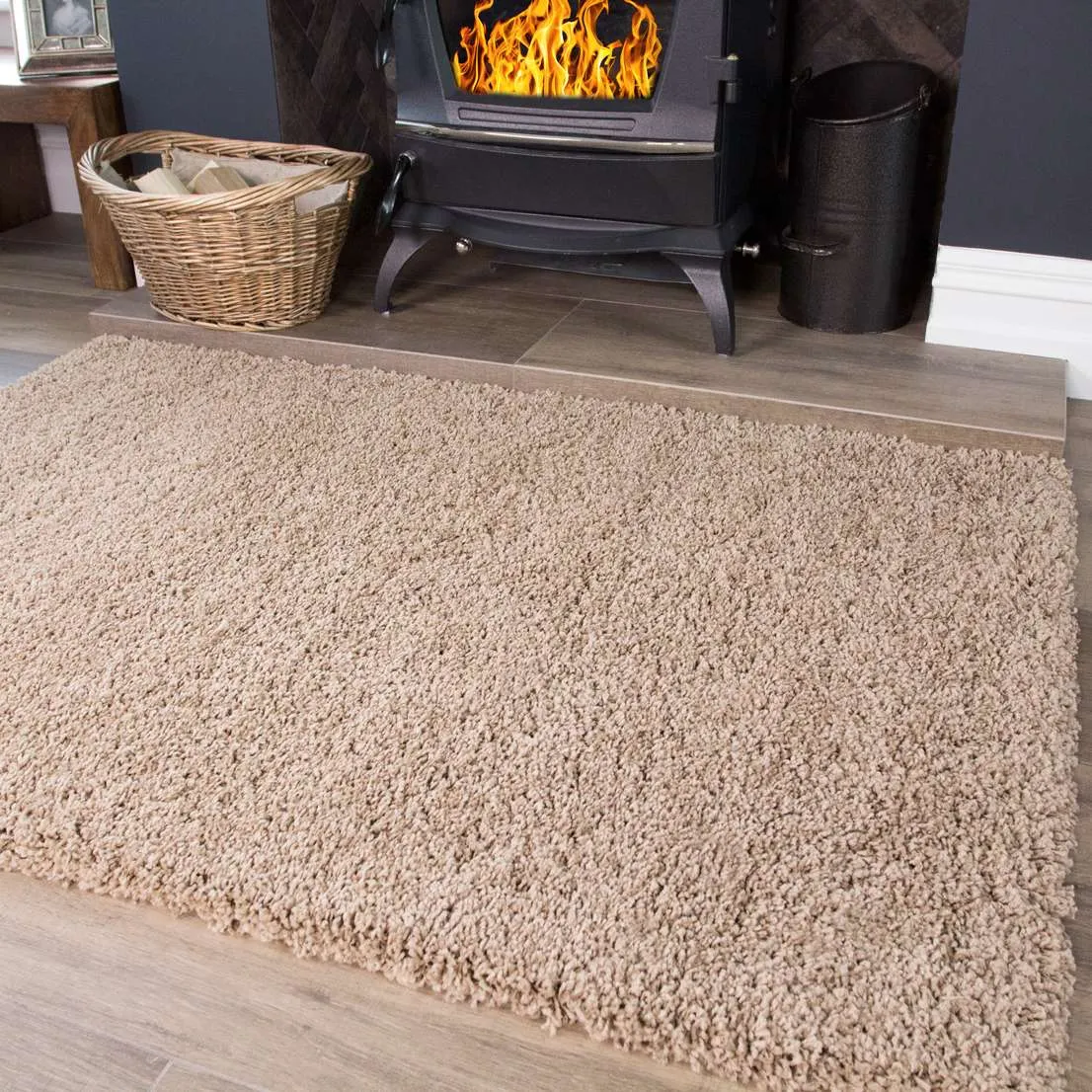 Oatmeal Shaggy Runner Rug