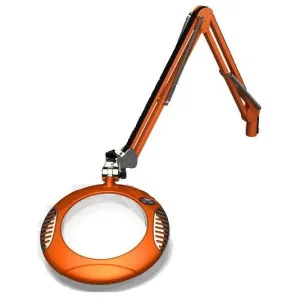 OC White 62400-4-BO Green-Lite&reg; LED Magnifier with 7.5" Round, 4 Diopter Lens & Edge Clamp, Brilliant Orange