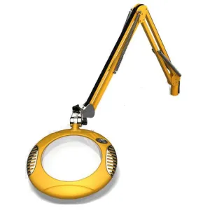 OC White 62400-4-BY Green-Lite&reg; LED Magnifier with 7.5" Round, 4 Diopter Lens & Edge Clamp, Blazing Yellow