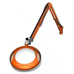 OC White 62400-5-BO Green-Lite&reg; LED Magnifier with 7.5" Round, 5 Diopter Lens & Edge Clamp, Brilliant Orange