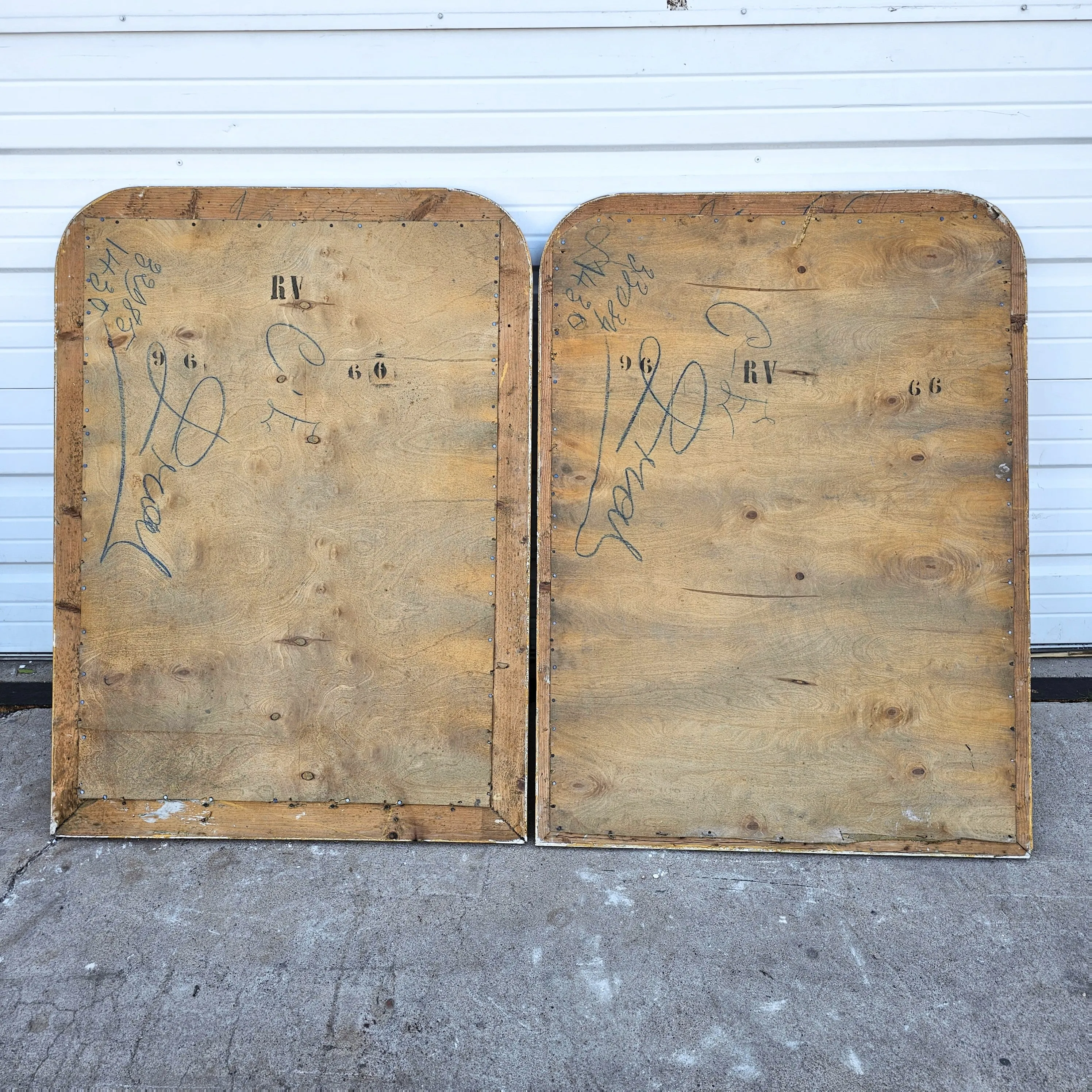 Pair of Rectangular Louis Phillipe Giltwood Mirrors