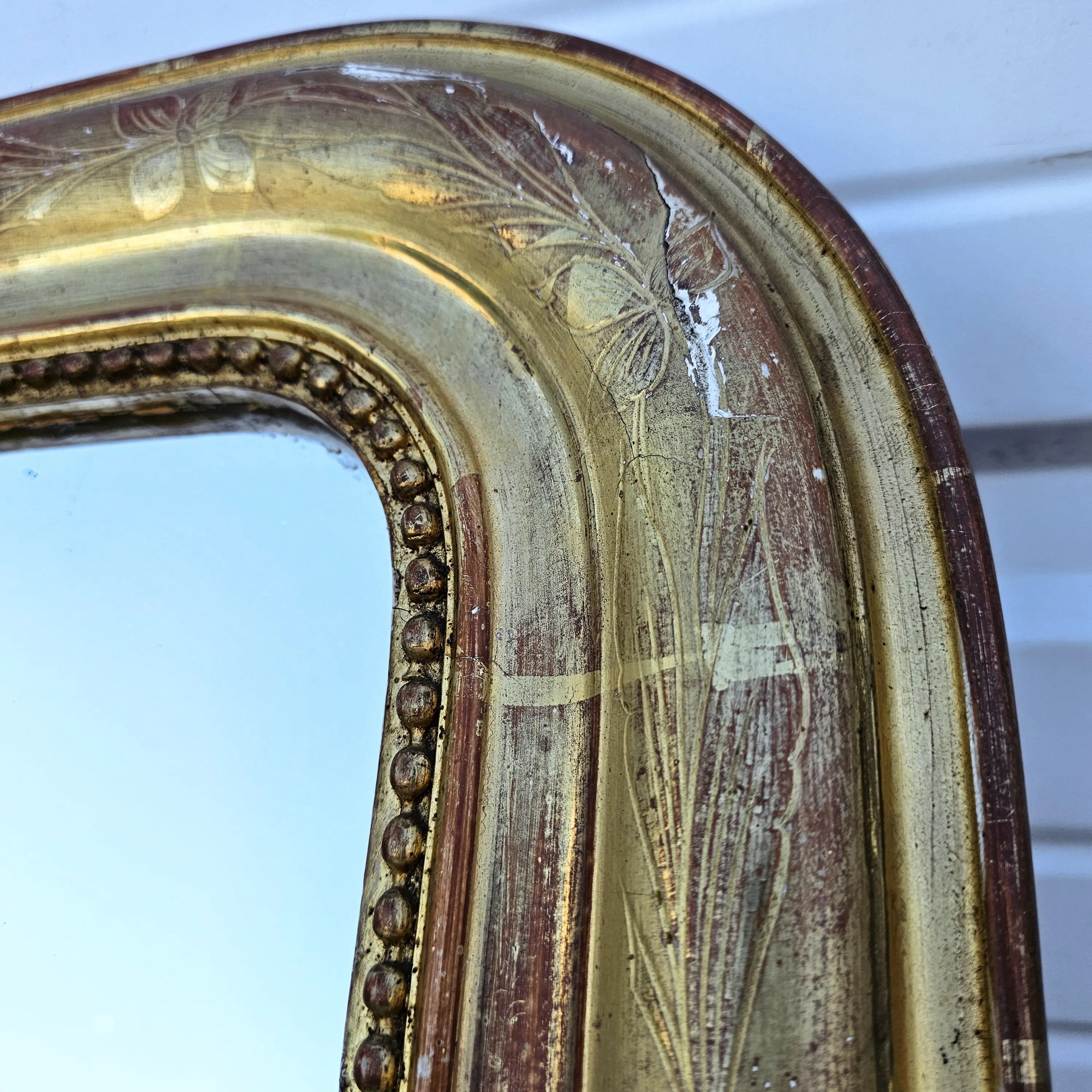 Pair of Rectangular Louis Phillipe Giltwood Mirrors