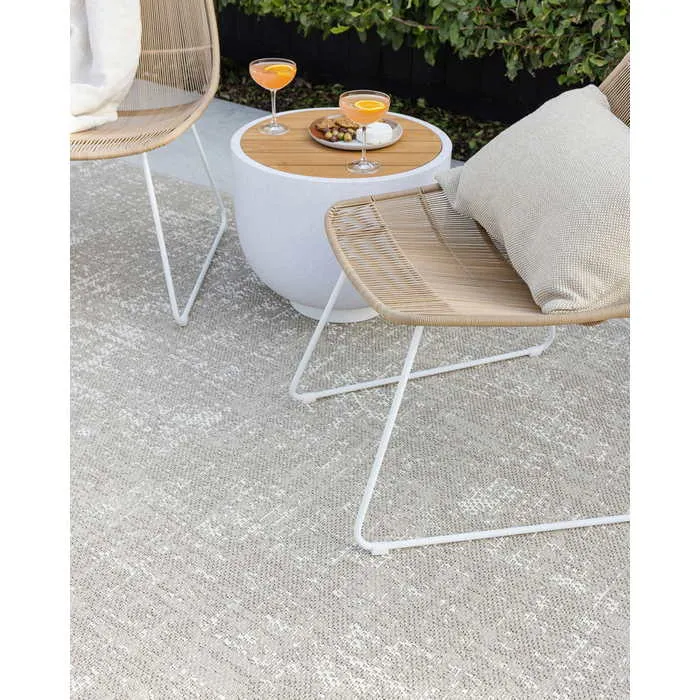 Rattan Outdoor Rug - Whitewash