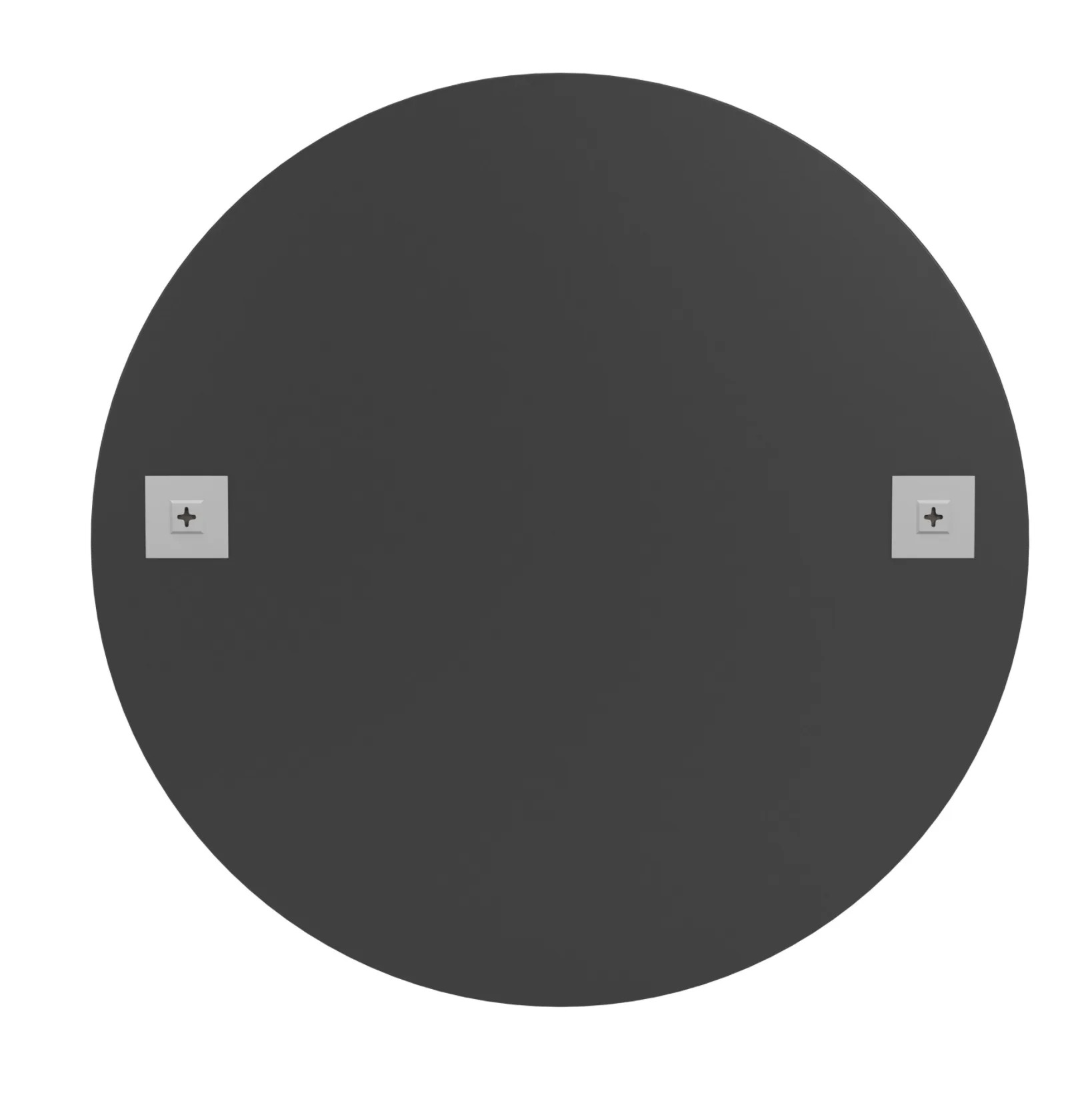 Round Mirror With Shelf Black