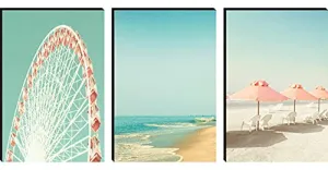 SAF paintings Set Of 3 Beach MDF Self Installation Digital Reprint Painting SA-SANFSX30077