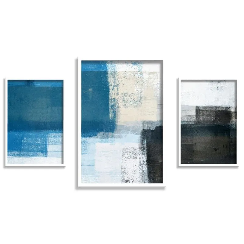 SAF paintings Set of 3 Modern Art Premium White Frame painting for Wall Decoration,Home and Office OL-COMBO-313-M1-K2
