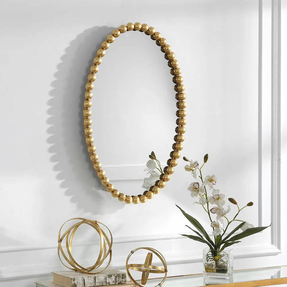 SERNA OVAL MIRROR, GOLD