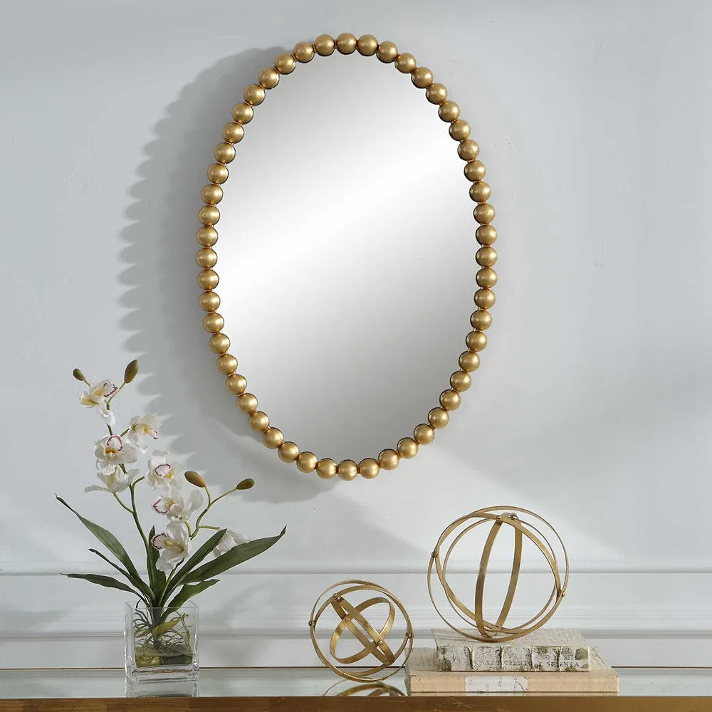 SERNA OVAL MIRROR, GOLD