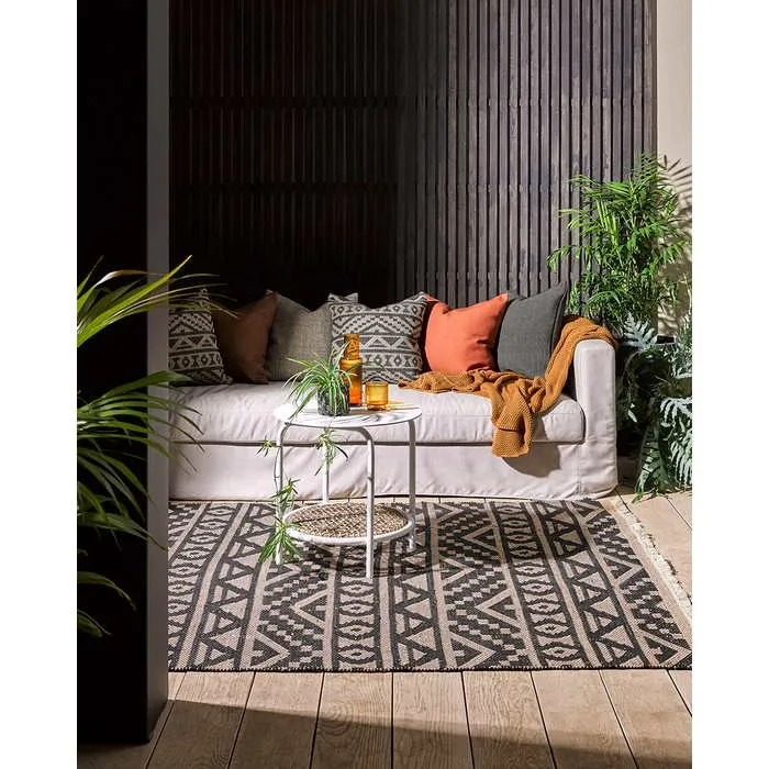 Sifiso Outdoor Rug - Black/Taupe