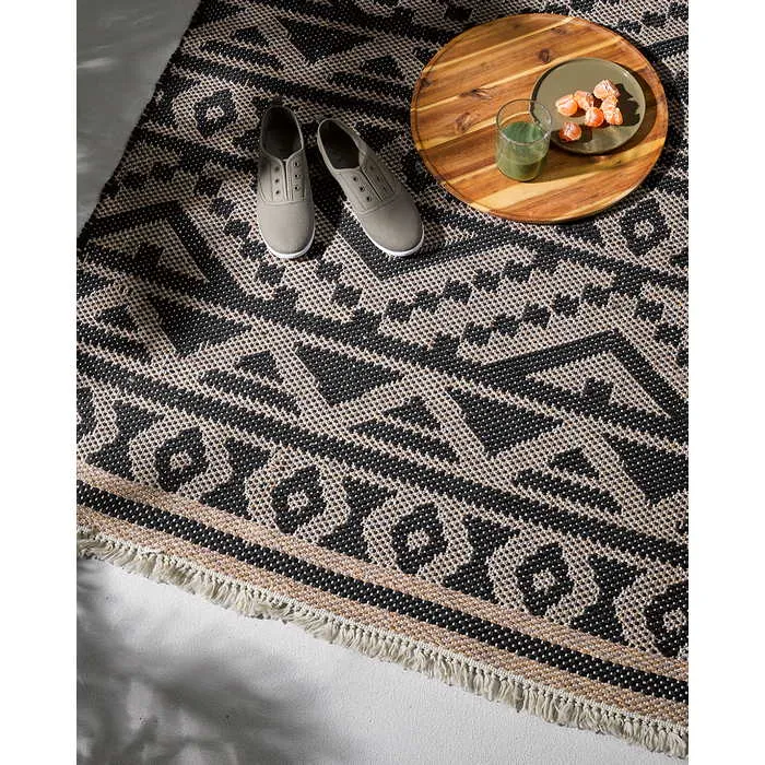 Sifiso Outdoor Rug - Black/Taupe