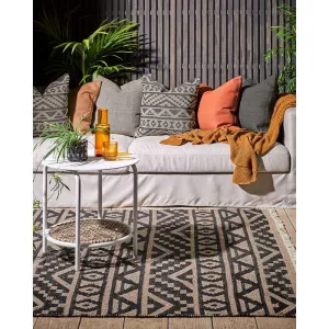 Sifiso Outdoor Rug - Black/Taupe