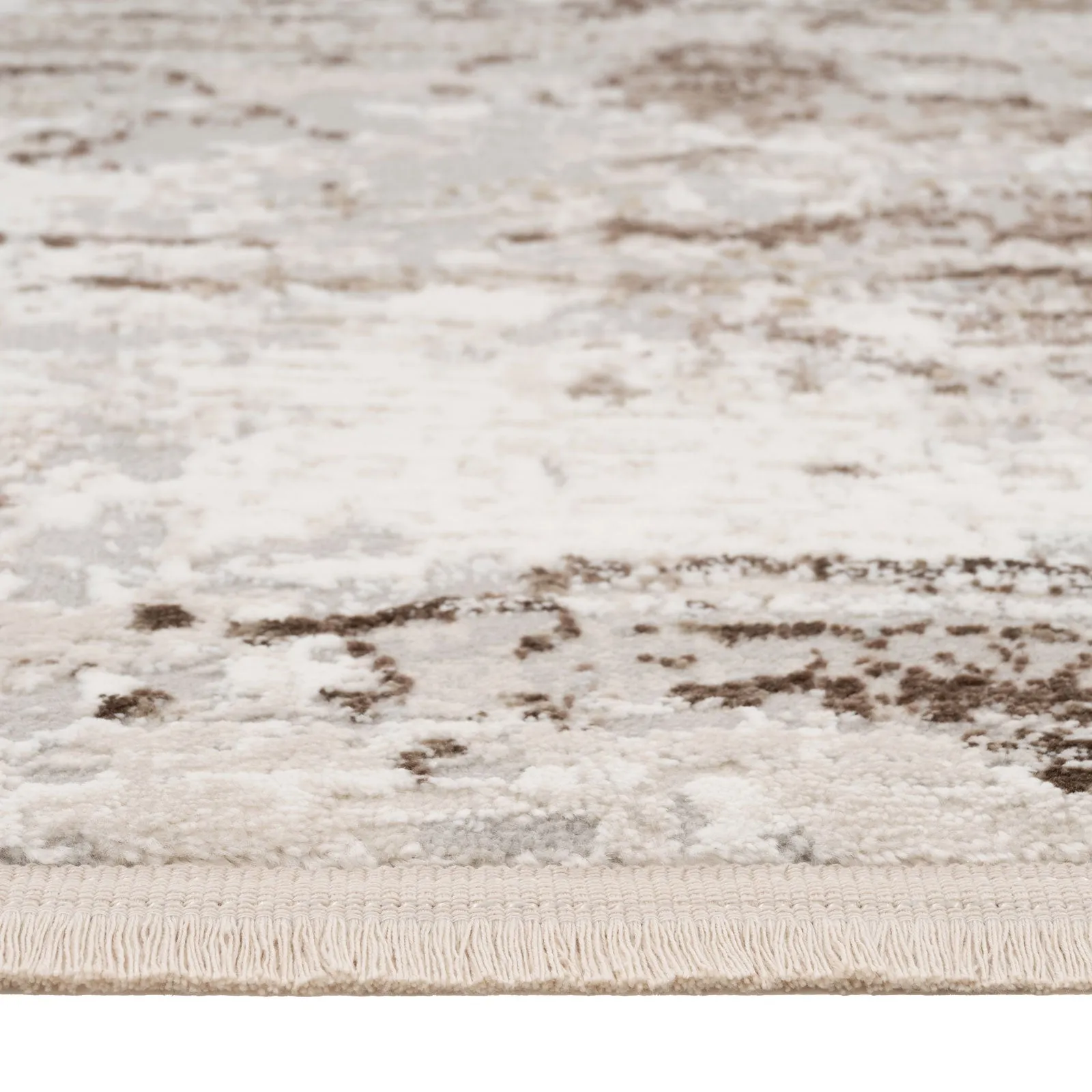 Soft Beige Modern Distressed Rug - Zoya