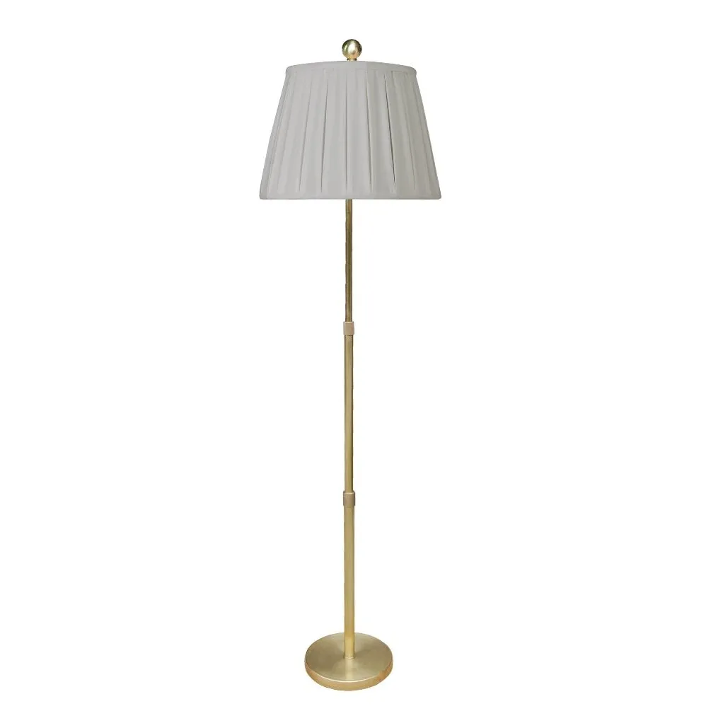 Solid Brass hand finished adjustable Height Floor Lamp