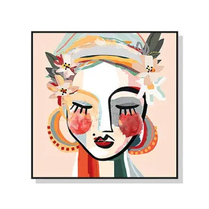 Sophie 50cm x 50cm Canvas Wall Art - Black Frame