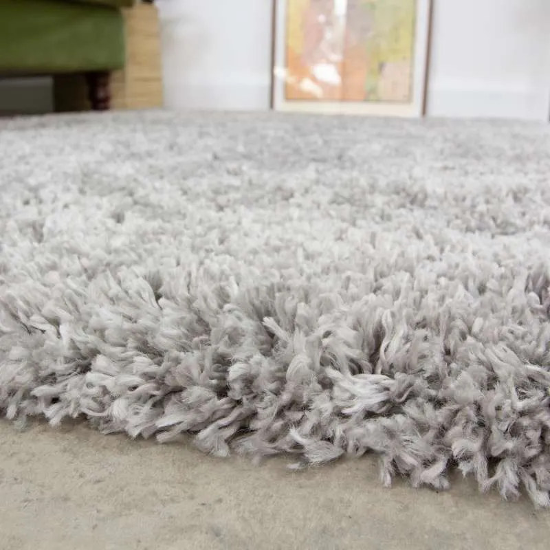Super Soft Luxury Silver Shaggy Rug