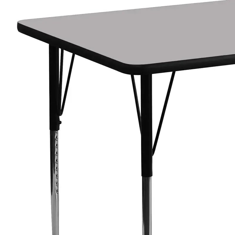 Sydney 24''W x 48''L Rectangular Thermal Laminate Activity Table - Standard Height Adjustable Legs