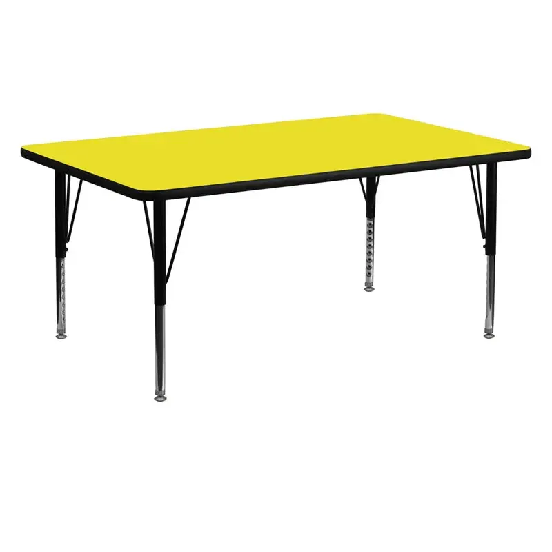 Sydney 24''W x 60''L Rectangular HP Laminate Activity Table - Height Adjustable Short Legs
