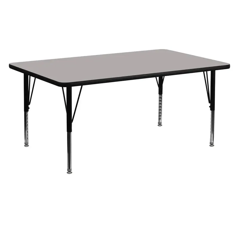 Sydney 24''W x 60''L Rectangular HP Laminate Activity Table - Height Adjustable Short Legs