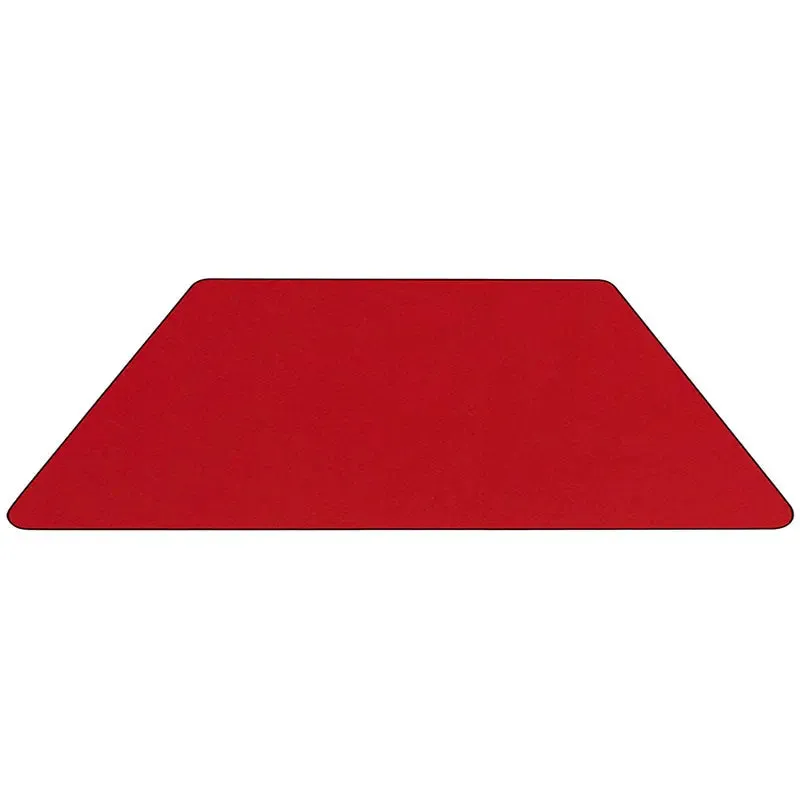 Sydney 29''W x 57''L Trapezoid Thermal Laminate Activity Table - Standard Height Adjustable Legs