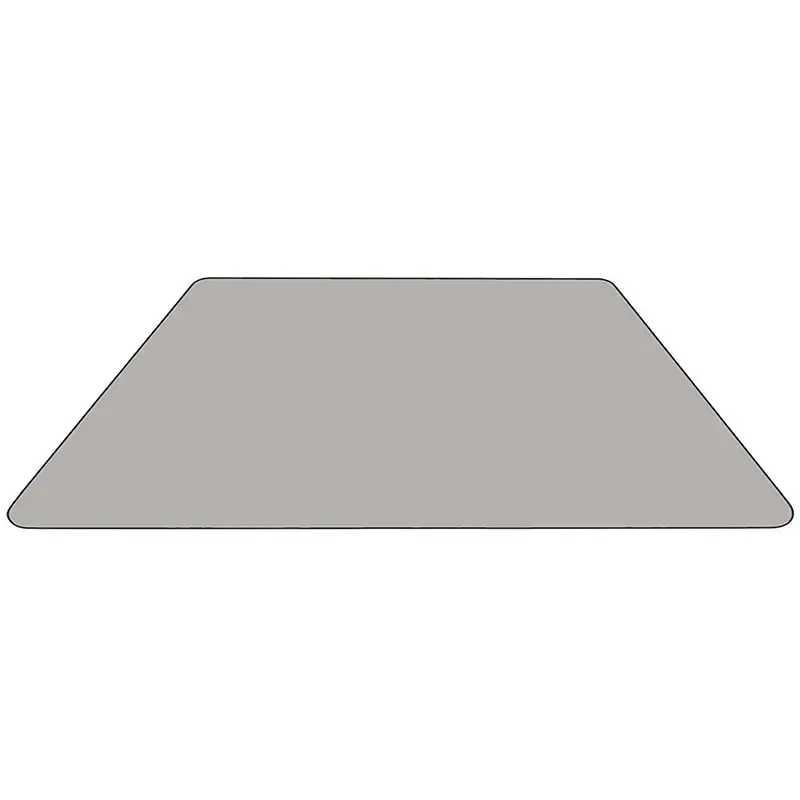 Sydney 29''W x 57''L Trapezoid Thermal Laminate Activity Table - Standard Height Adjustable Legs