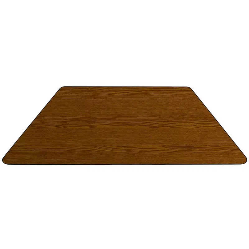 Sydney 29''W x 57''L Trapezoid Thermal Laminate Activity Table - Standard Height Adjustable Legs