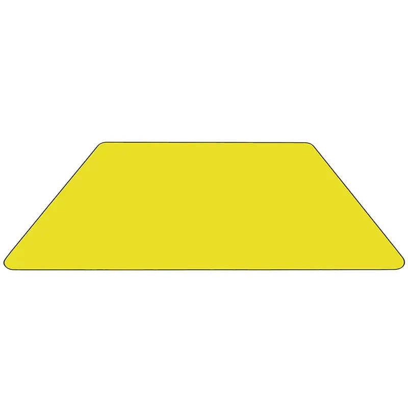 Sydney 29''W x 57''L Trapezoid Thermal Laminate Activity Table - Standard Height Adjustable Legs