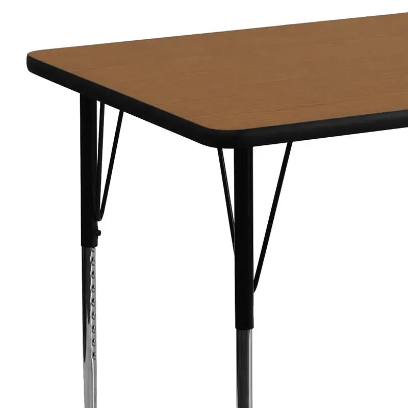 Sydney 30''W x 48''L Rectangular Thermal Laminate Activity Table - Standard Height Adjustable Legs