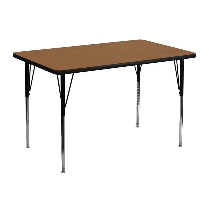 Sydney 30''W x 48''L Rectangular Thermal Laminate Activity Table - Standard Height Adjustable Legs