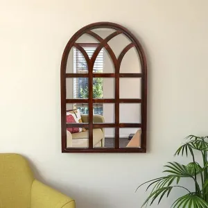 Unique Arts Wooden Window Frame Mirror, Elegant Accent for Home Decor, 75 x 105 cm