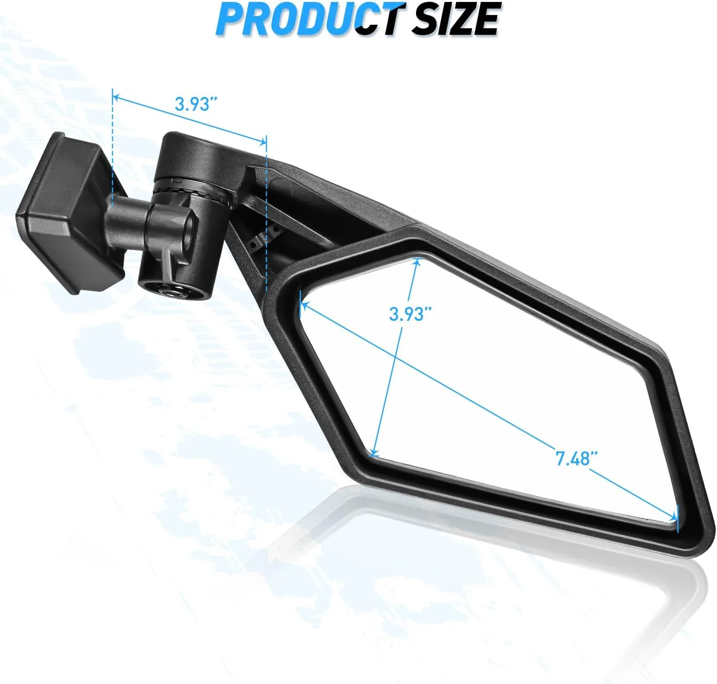 UTV Side Mirrors Upgraded 360 Degree Universal Fit For 2016-2023 Can Am Maverick X3 Turbo R