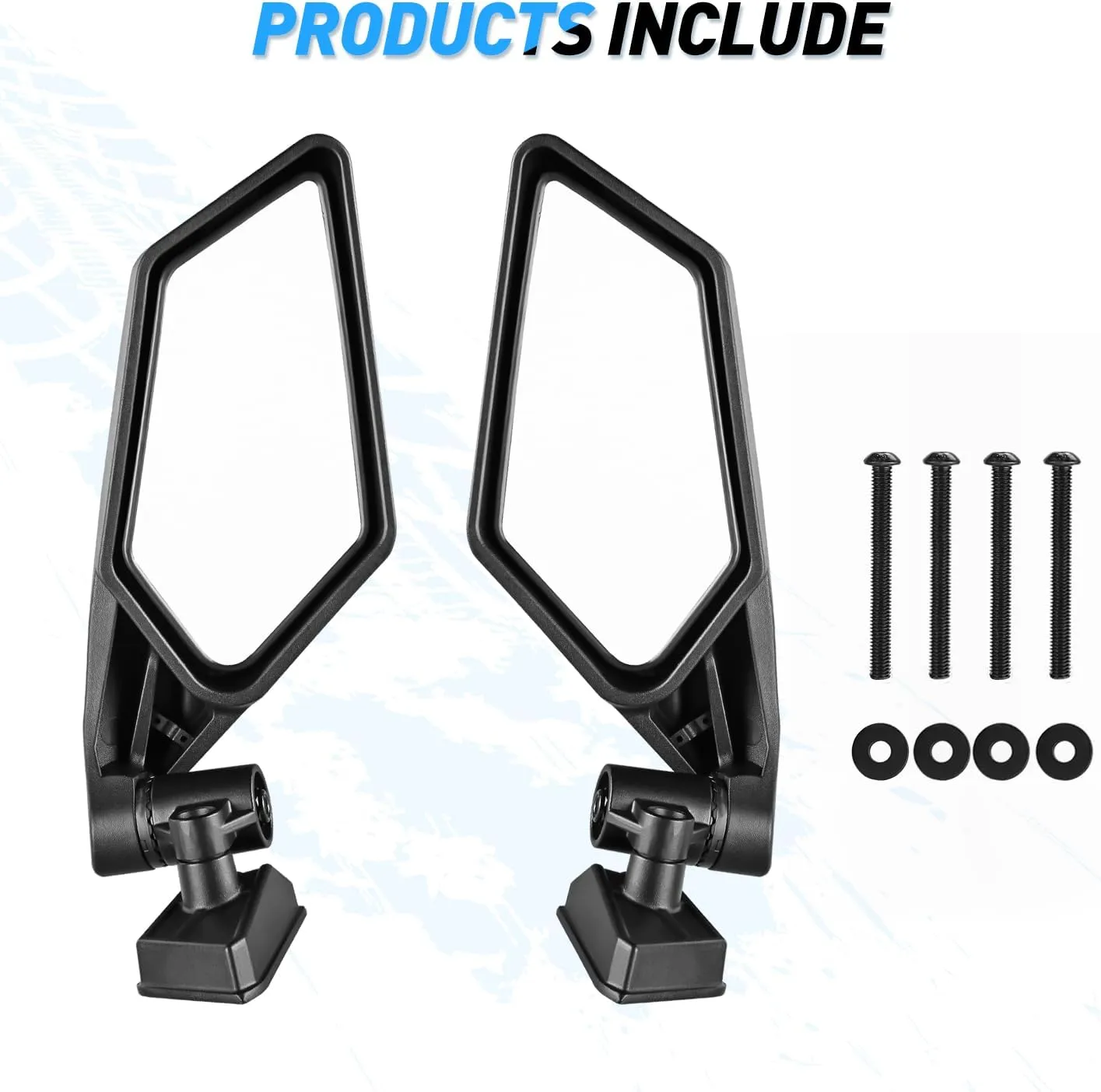 UTV Side Mirrors Upgraded 360 Degree Universal Fit For 2016-2023 Can Am Maverick X3 Turbo R