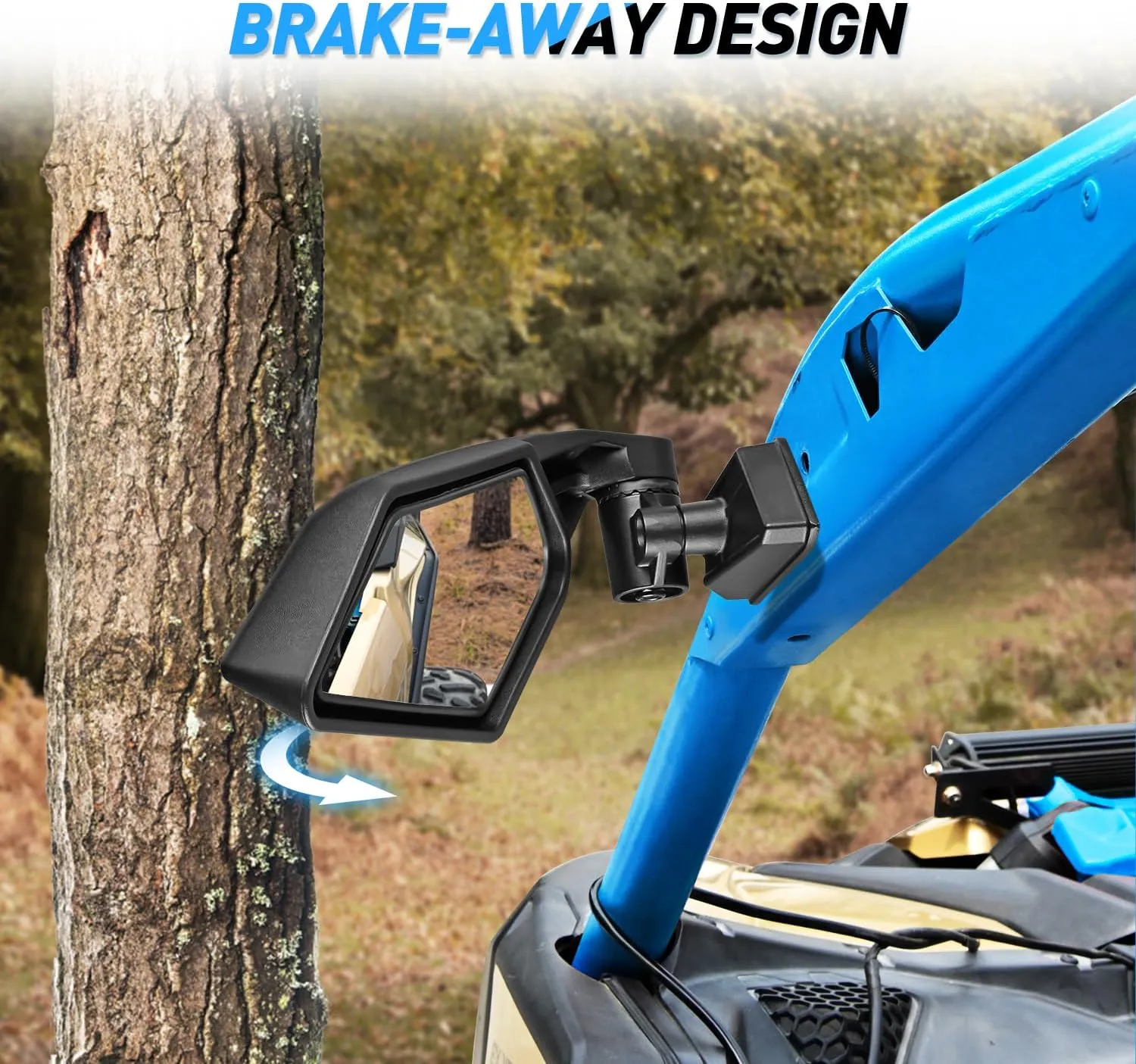 UTV Side Mirrors Upgraded 360 Degree Universal Fit For 2016-2023 Can Am Maverick X3 Turbo R