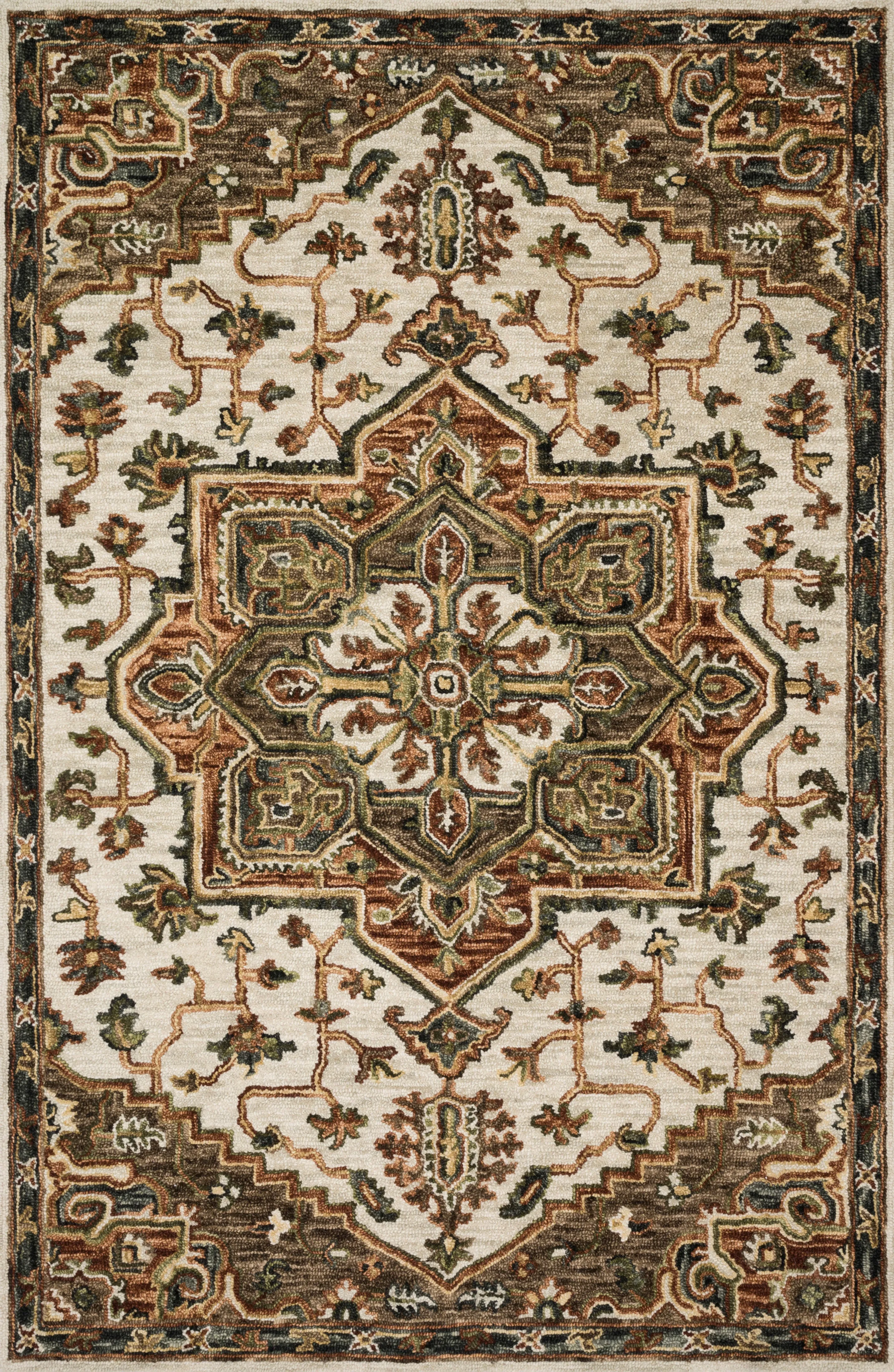 Victoria Rug in Ivory & Tobacco