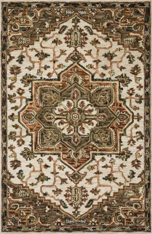 Victoria Rug in Ivory & Tobacco
