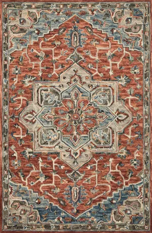 Victoria Rug in Red & Multi